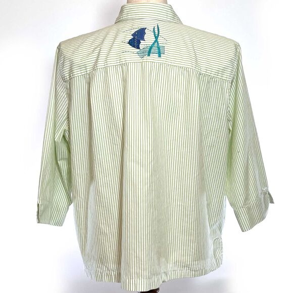 Bechamel XL Green Striped Top Fish Appliques - Picture 4 of 7